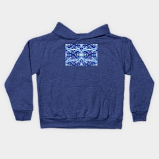 Tile in Blue Colors Kids Hoodie